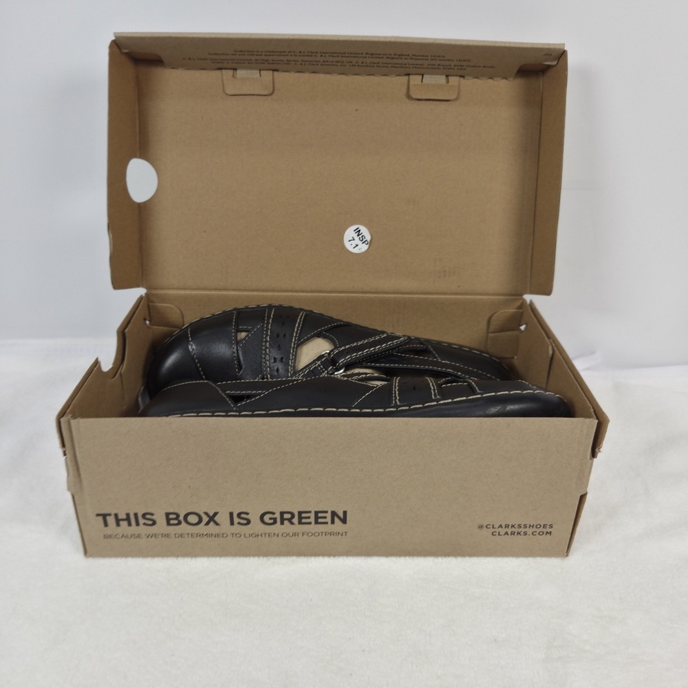 Clarks Women's Size 8.5 M Ashland Spin Q Black Leather Shoes - Picture 15 of 16